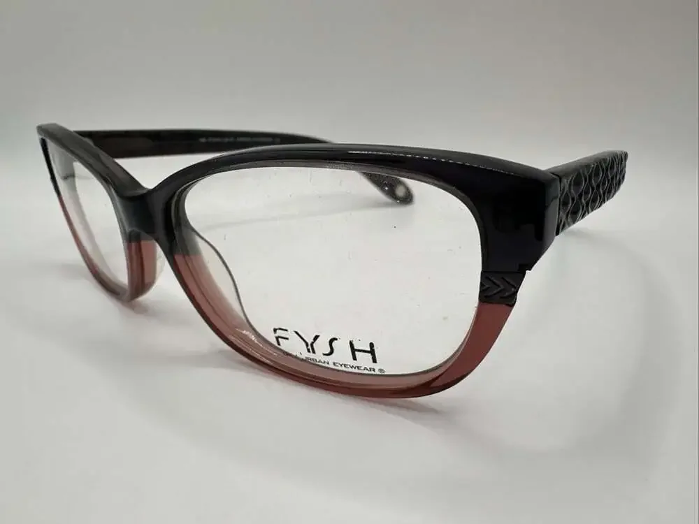 FYSH 3517 221 Grey Rose Womens Rectangle Full Rim Eyeglasses 53-16-140 B:37